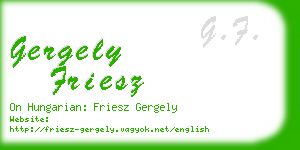 gergely friesz business card